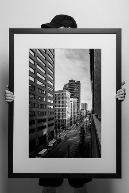 Black and White Images of Buildings in Downtown Denver, Colorado Mockup - Limited Edition Fine Art Print by Alber Photography