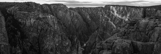 Sunrise over the Painted Wall in Black Canyon of the Gunnison National Park in Western Colorado - Limited Edition Fine Art Panorama Print by Alber Photography