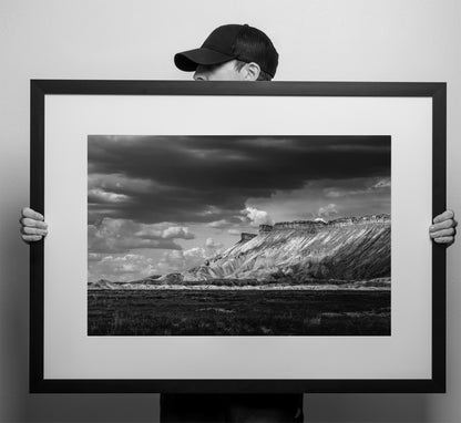 Afternoon light illuminates the Book Cliffs in Western Colorado mockup - Limited Edition Fine Art Print by Alber Photography